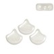 Ginko Leaf Bead kralen 7.5x7.5mm Luster opaque white